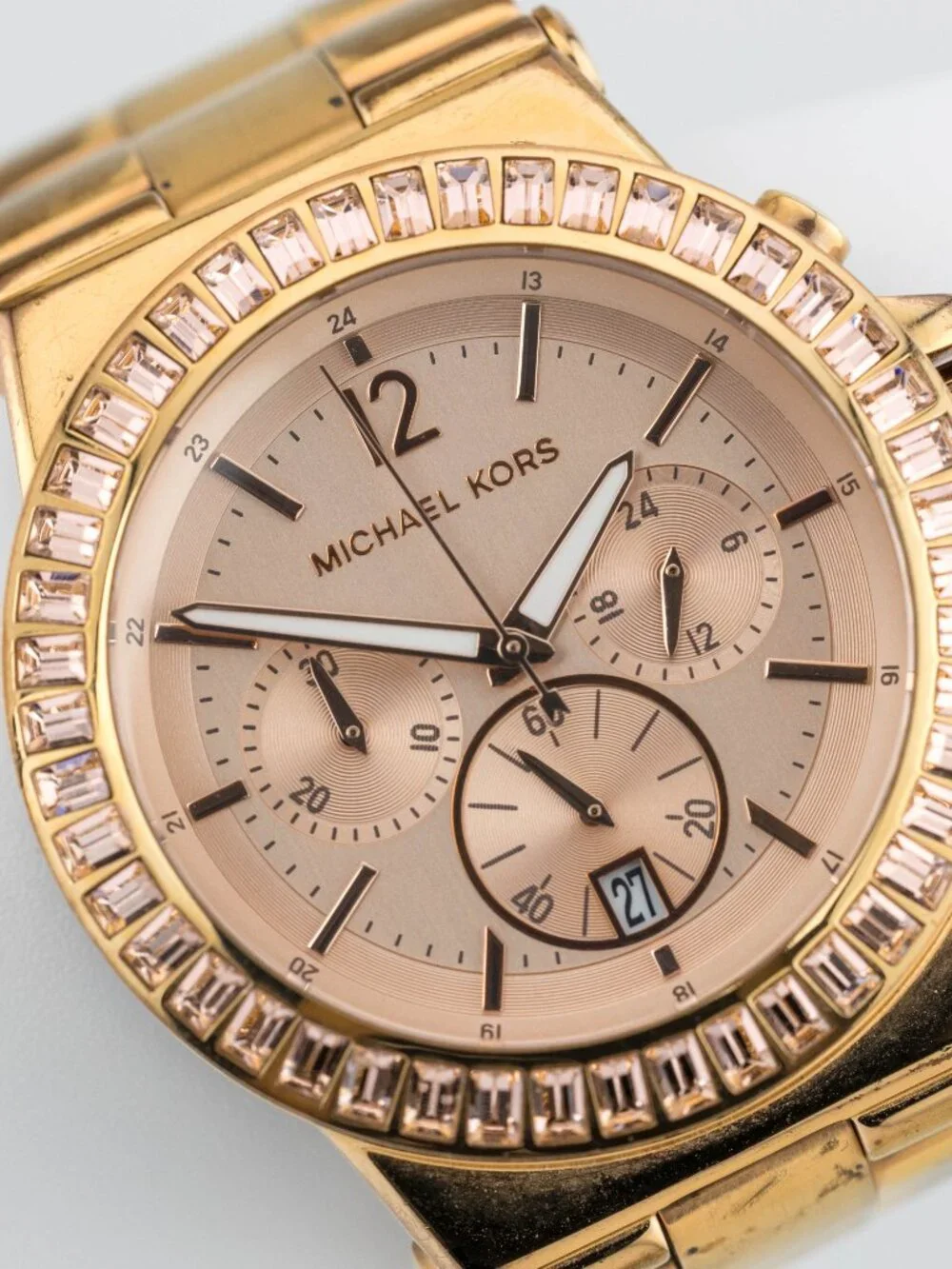 Michael Kors MK-5412 Chronograph Quartz Analog Women's Watch New Battery